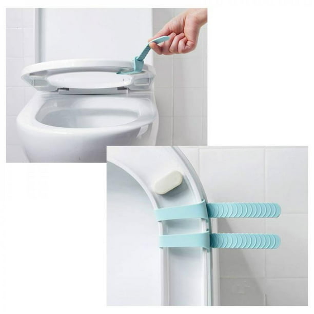 2x Sanitary Toilet Seat Cover Lifter Toilet Bowl Seat Cover Lift Handle White